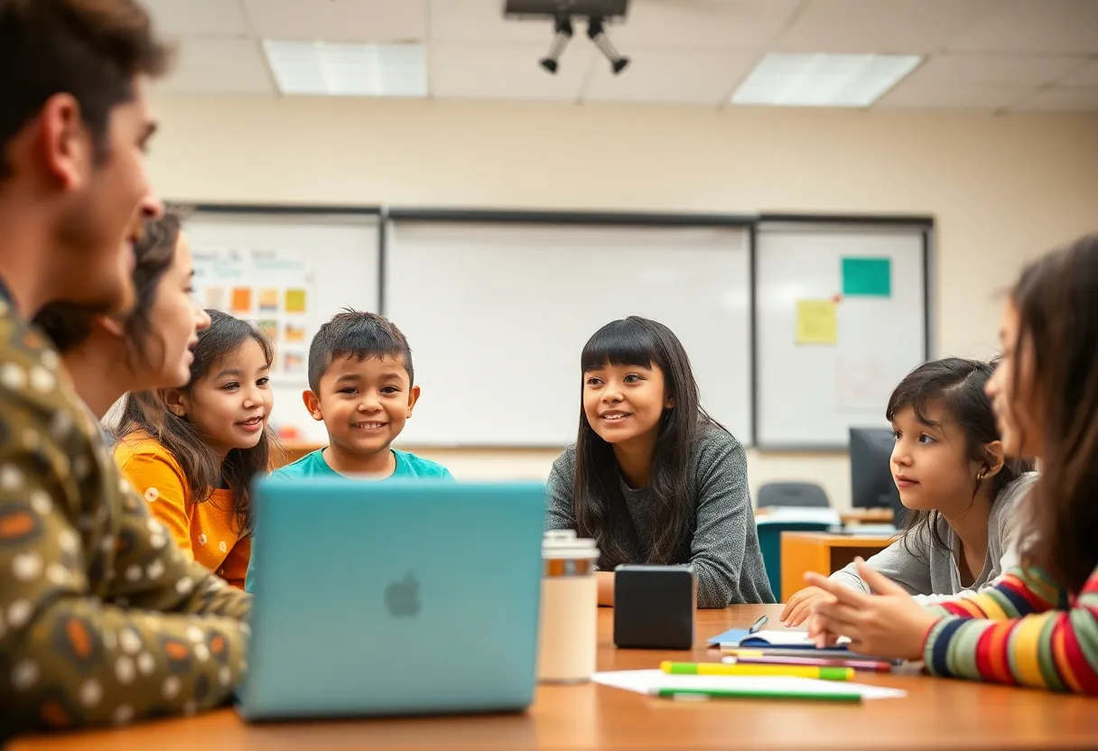 Students collaborating in an inclusive classroom setting representing neurodiversity.