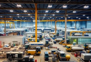 Industrial landscape showing new manufacturing facilities in Jacksonville Beach