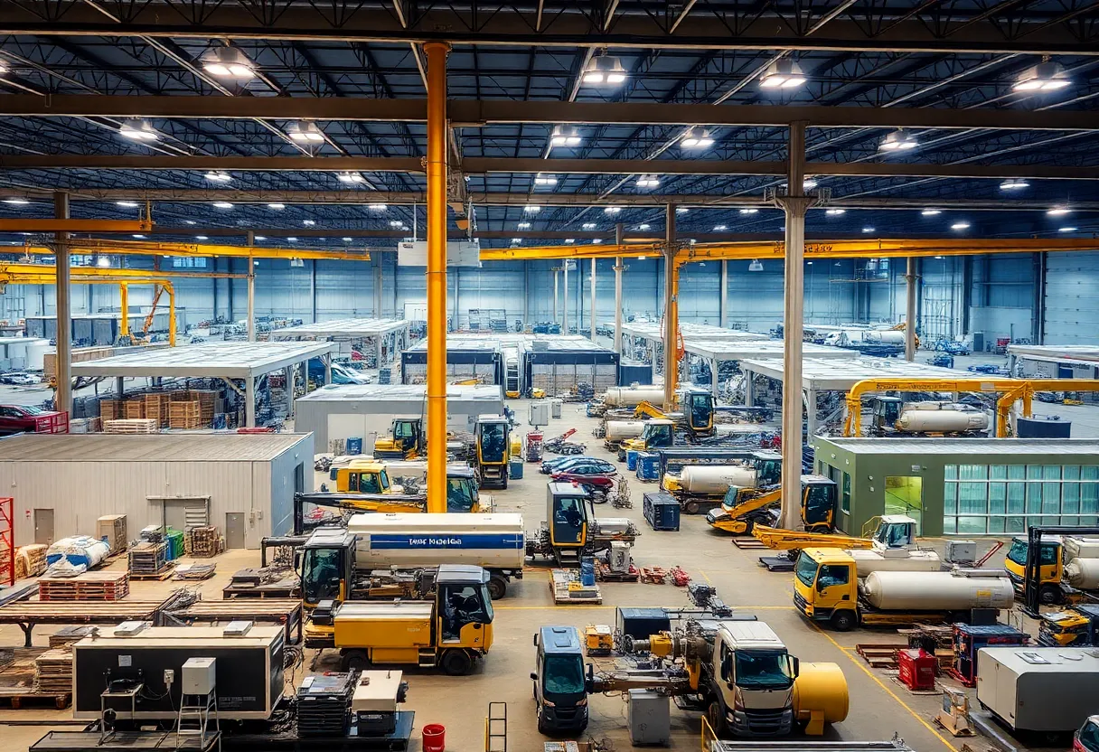 Industrial landscape showing new manufacturing facilities in Jacksonville Beach