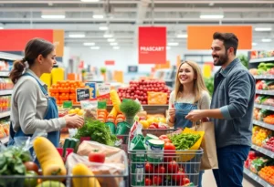 Illustration of grocery products to represent pricing transparency