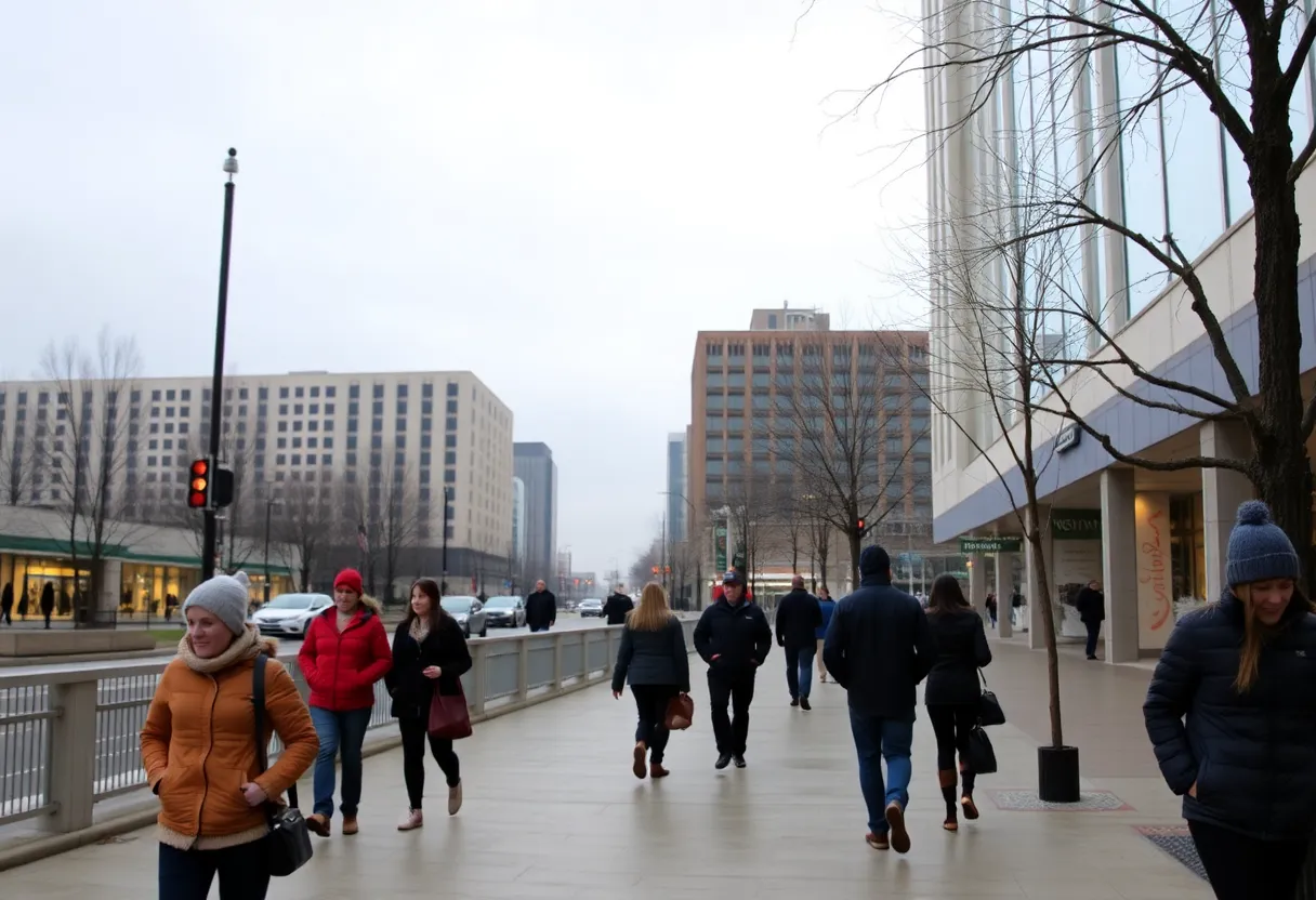 Chilly morning weather in Jacksonville with overcast skies