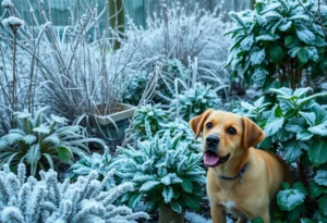 Frosty landscape in Jacksonville during Freeze Warning
