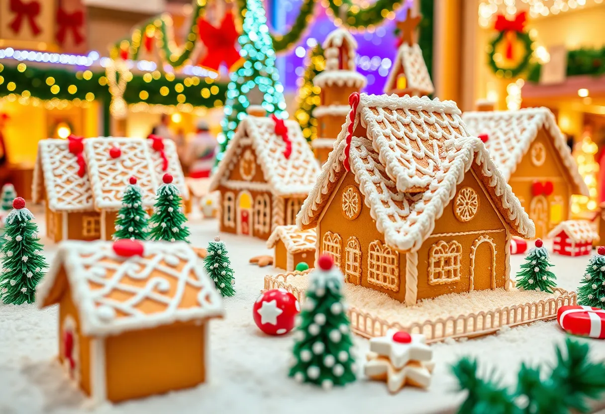 Gingerbread houses and festive decorations at the Jacksonville Gingerbread Extravaganza.