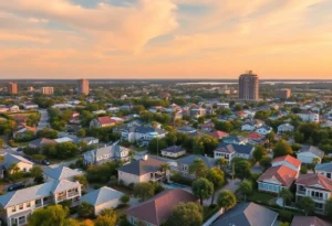 Residential areas of Jacksonville, Florida.