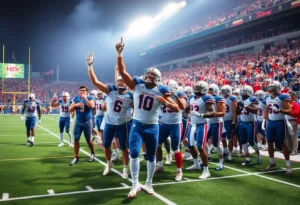 Jacksonville Jaguars players celebrating after their win against the Tennessee Titans