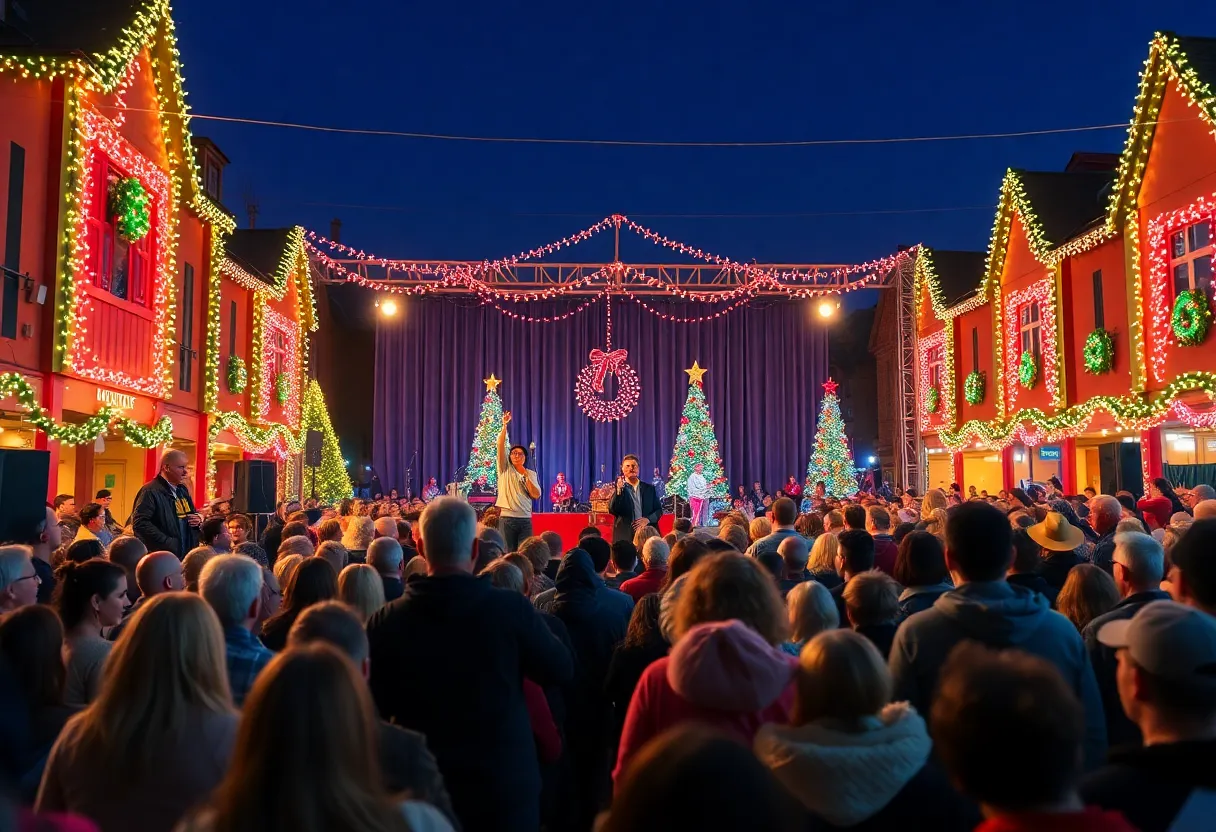 Local musicians performing on stage during CMA Country Christmas in Jacksonville