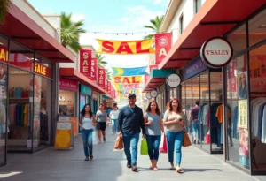Shoppers enjoying post-holiday sales in Jacksonville, Florida