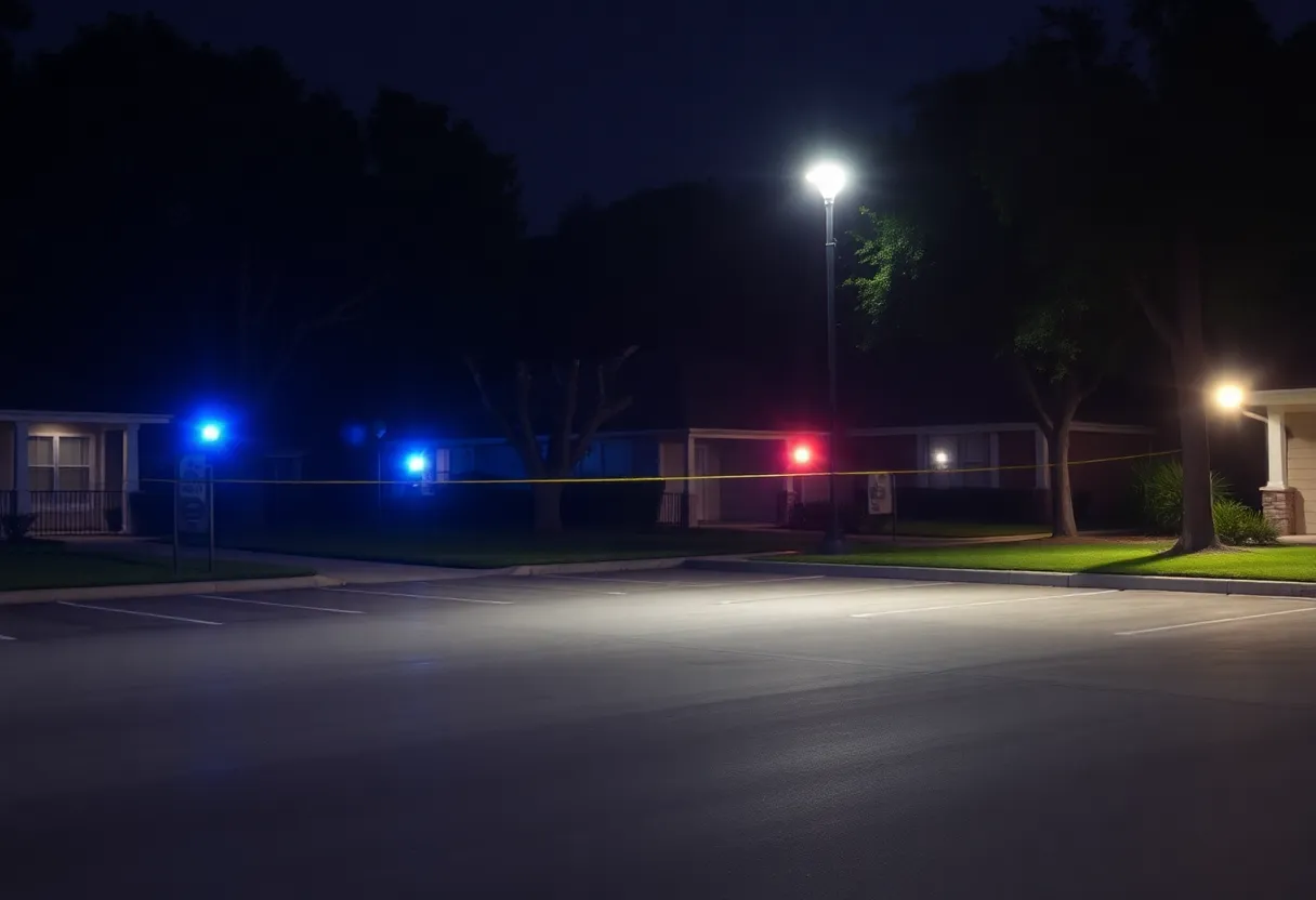 Police lights at a shooting scene in Jacksonville