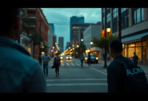 Jacksonville downtown area reflecting community concerns about youth violence