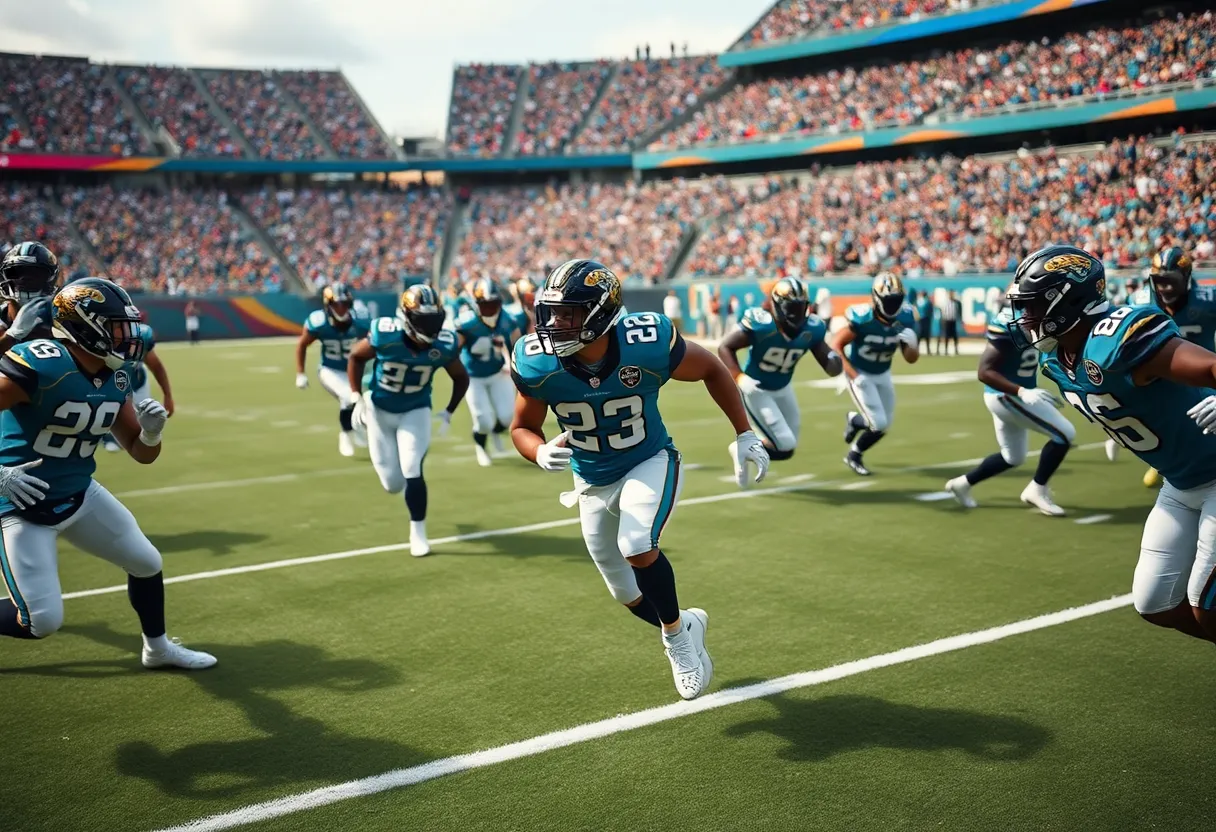 Jacksonville Jaguars playing against Indianapolis Colts