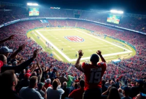 NFL teams Jacksonville Jaguars and Denver Broncos on the field