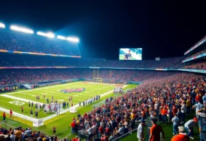 Fans at the Jaguars vs Broncos NFL game