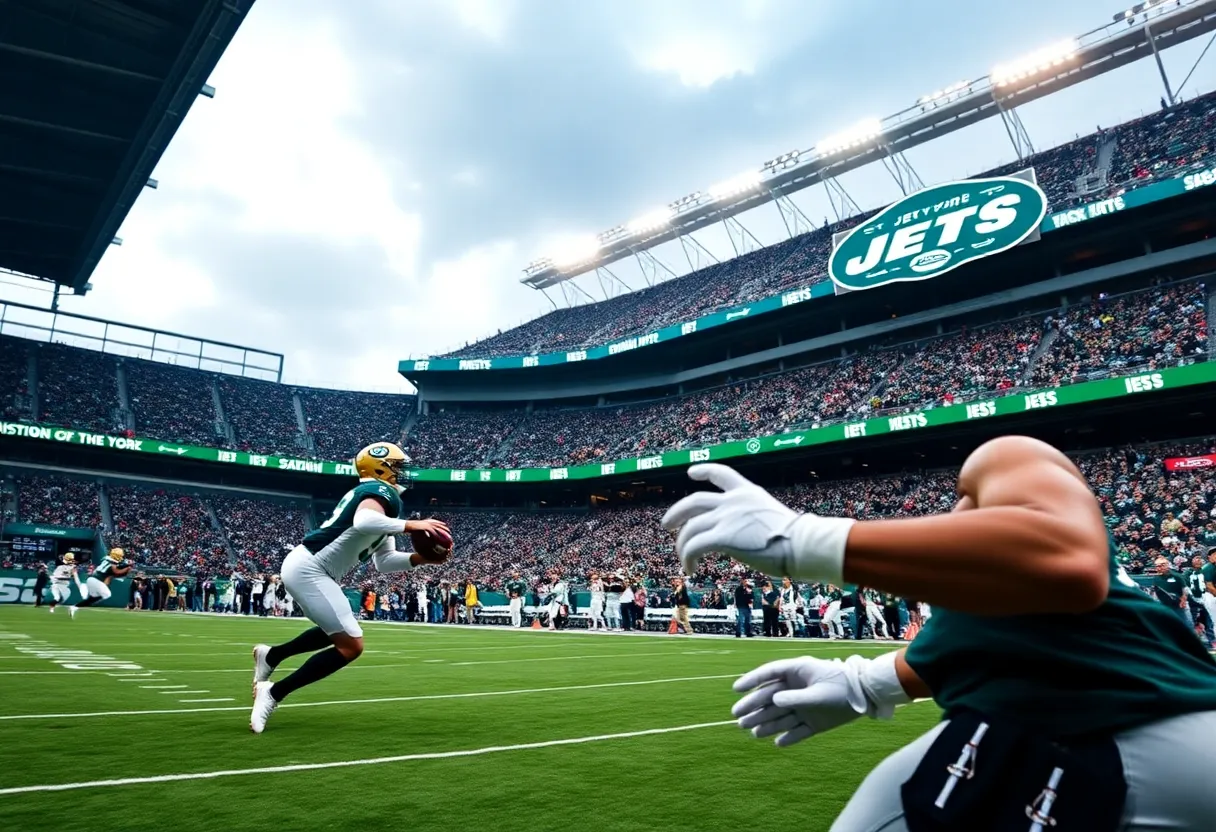 Jacksonville Jaguars play against New York Jets at EverBank Stadium