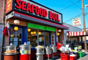 Exterior view of Jax's Beach Boil Company's new storefront at Jacksonville Beach