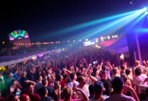 Crowd enjoying the JaxDnB Terrace Takeover at Myth Nightclub