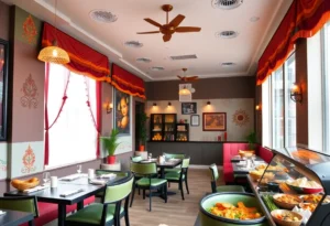 Interior of JaxSpice Indian & Nepali Restaurant in Jacksonville