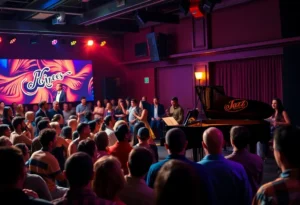 Audience enjoying a jazz performance at Runway 84