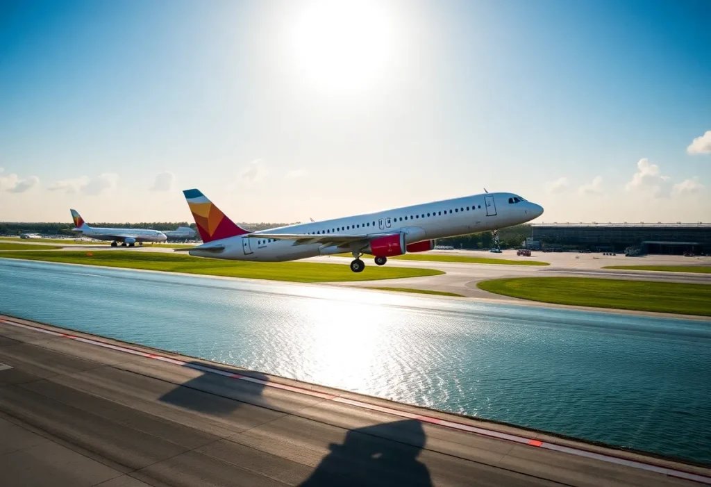 Airbus A320 jet operated by JetBlue at Jacksonville International Airport