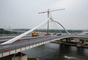 Conceptual rendering of the new Lem Turner Road Bridge over the Trout River