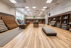 Variety of flooring options in the Mercury Carpet & Flooring showroom