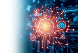 Illustration of AI technology and startup innovation