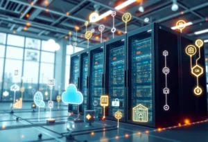 Futuristic data center representing Microsoft's investment in India