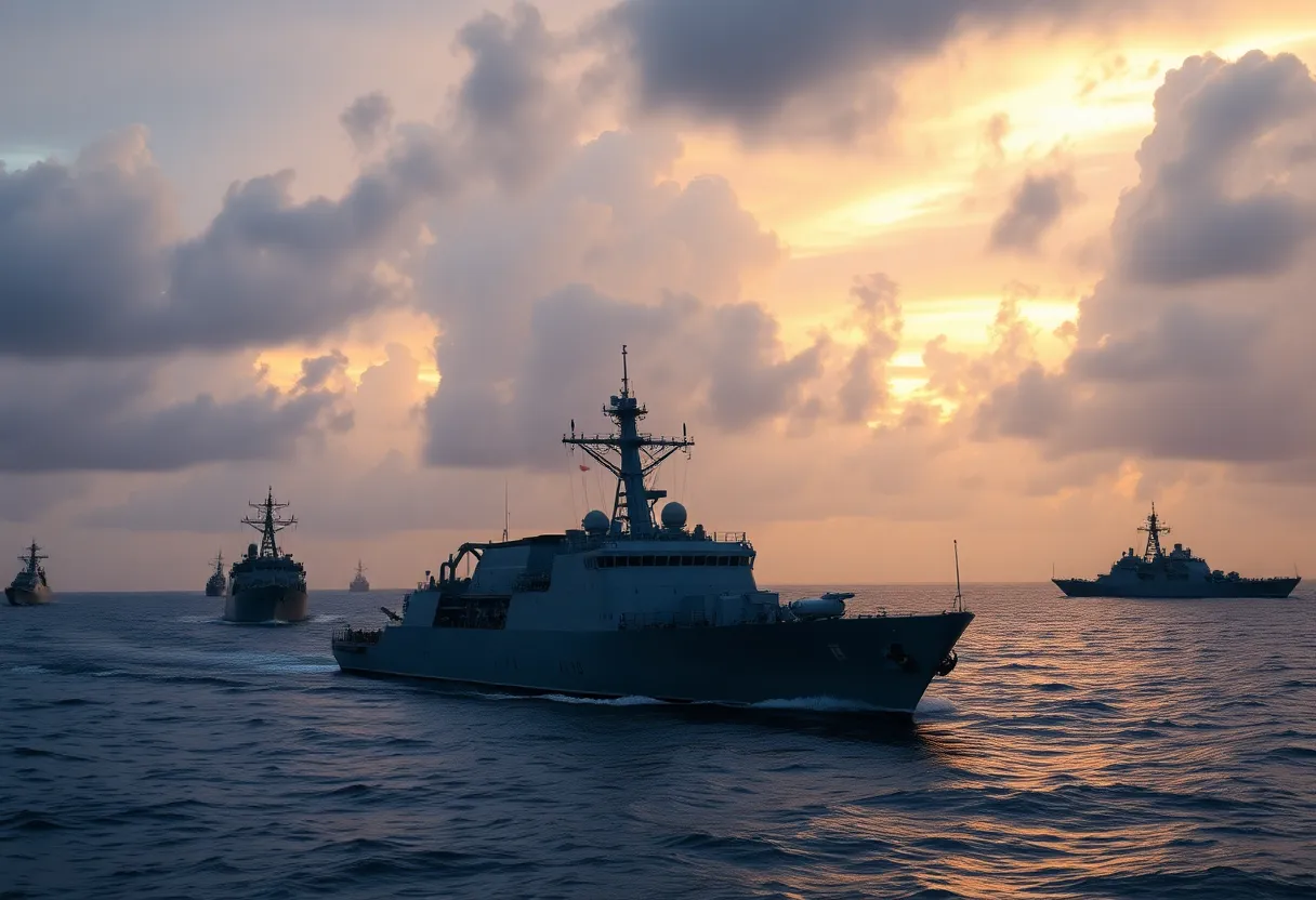 Naval military operation in the Caribbean Sea