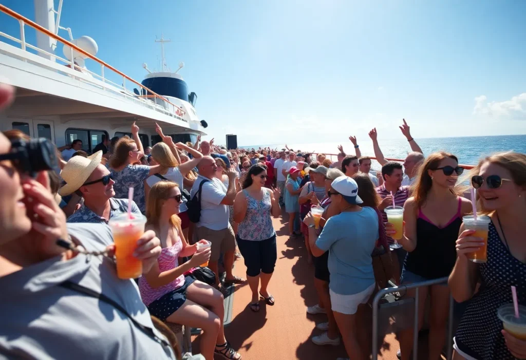 Fans enjoying the Modest Mouse Ice Cream Floats cruise
