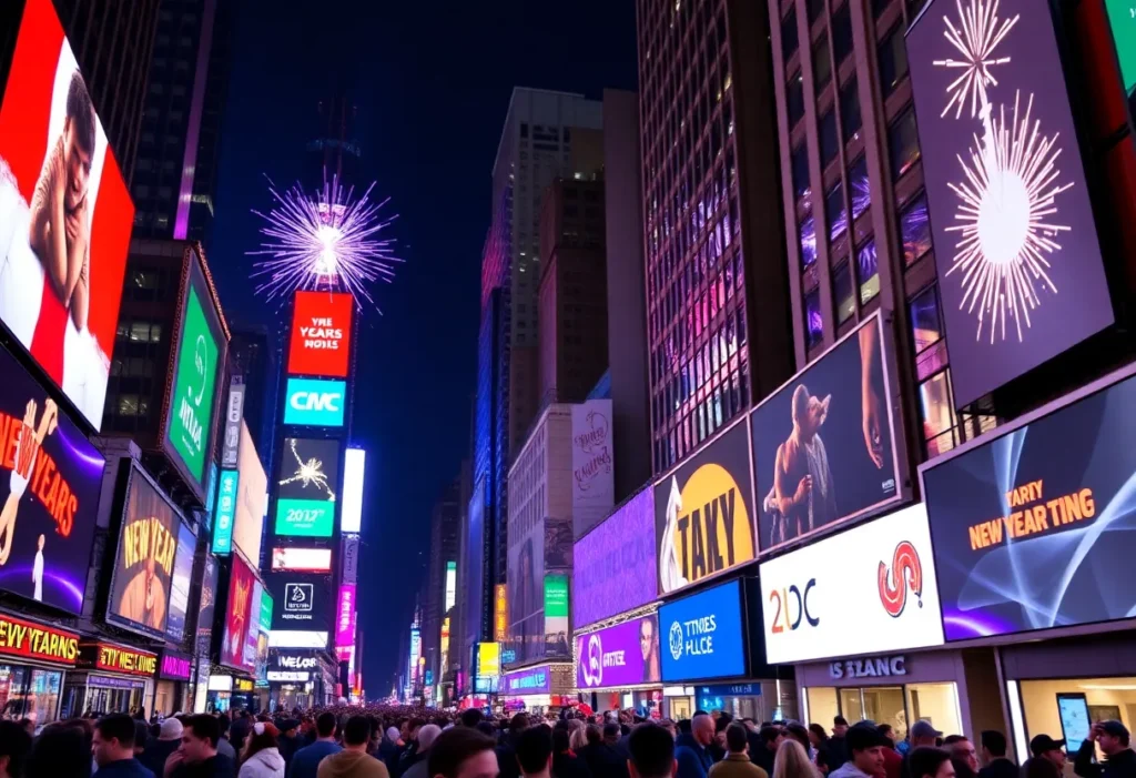 New Year's Eve crowd in Times Square