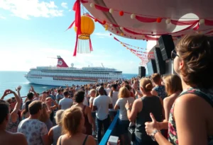 Scene from Outlaw Country Cruise showcasing vibrant performances at sea