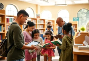 Families using digital resources at Palm Beach County Library