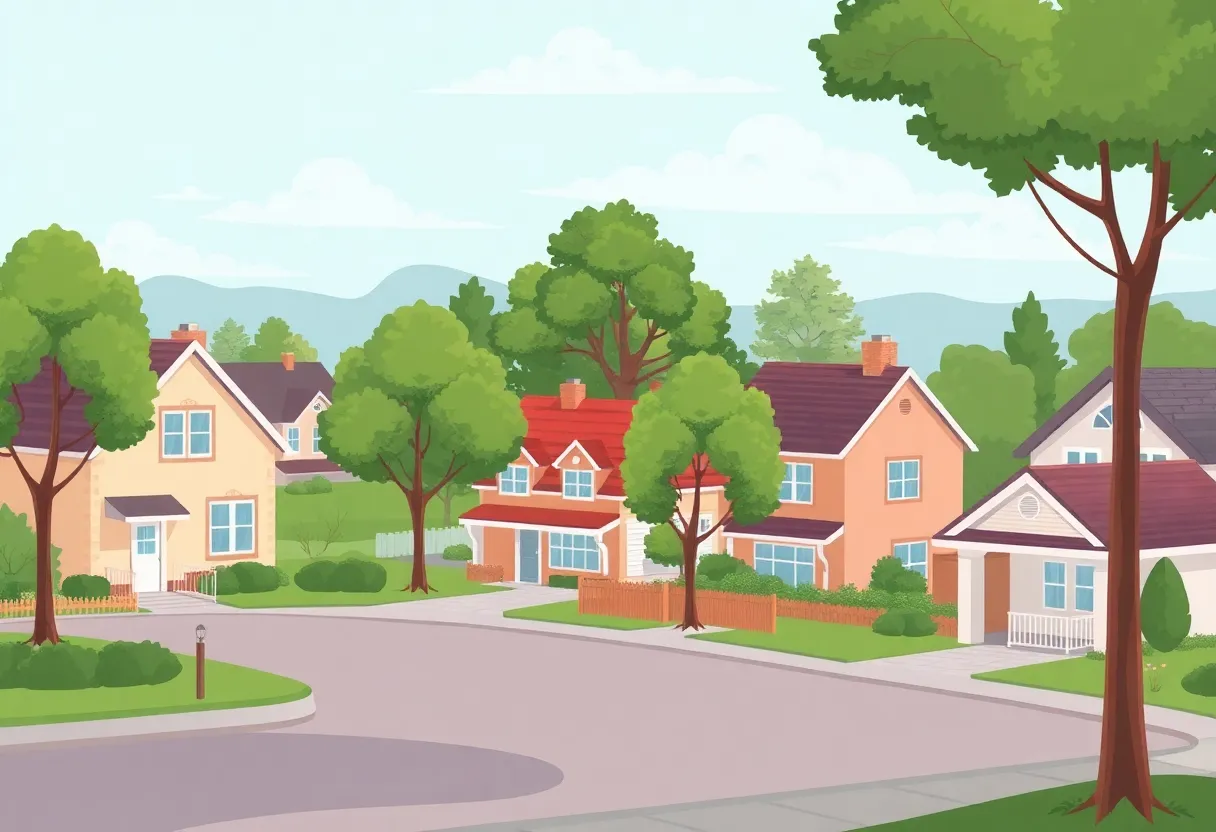 Peaceful suburban neighborhood in Jacksonville