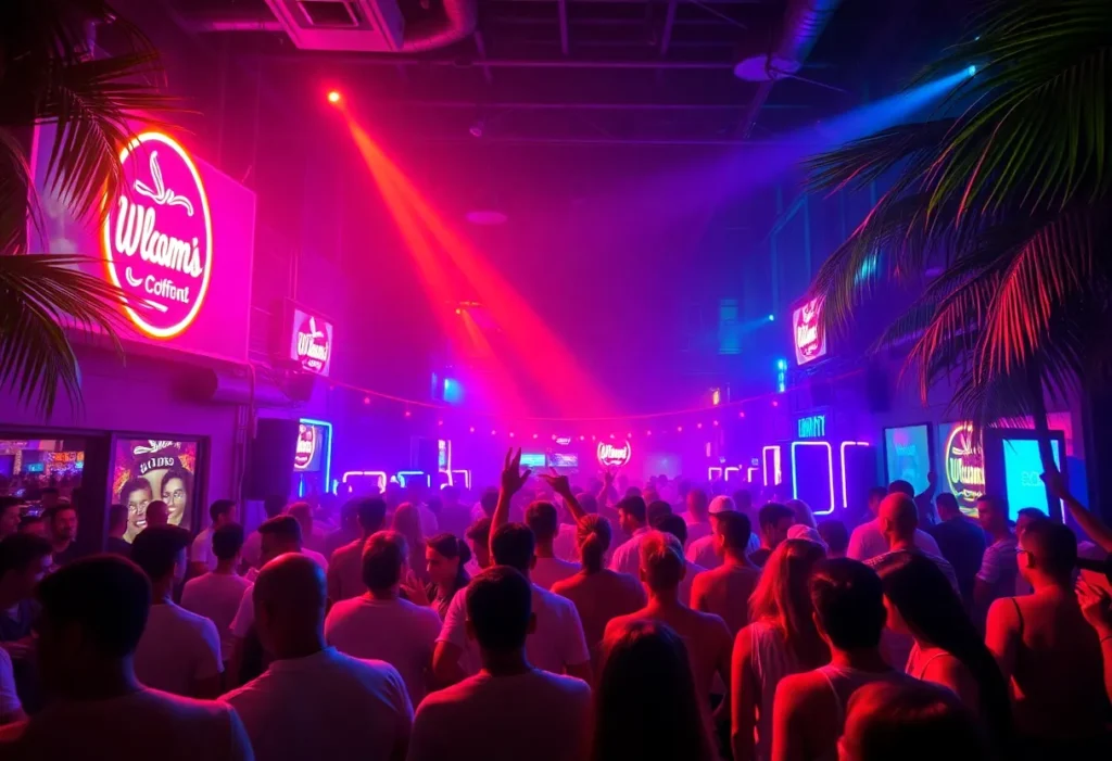 Crowd enjoying DJ EU's performance at an electrifying Miami event.