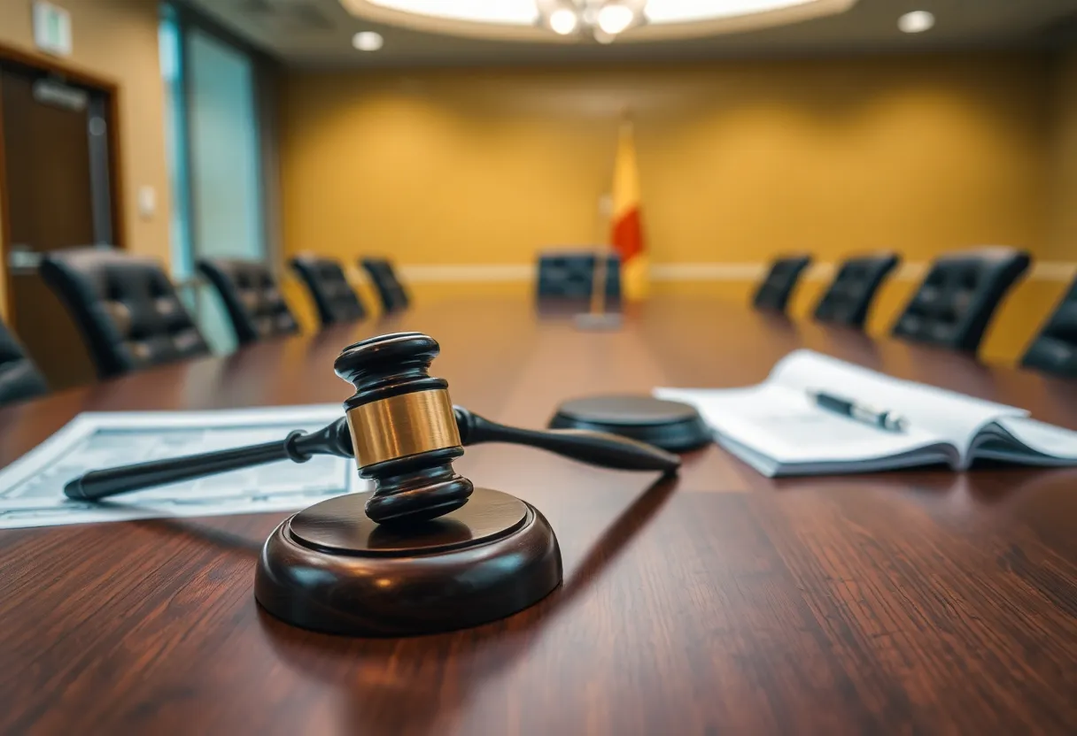 Image depicting a legal meeting regarding the Pet Paradise shareholder lawsuit.