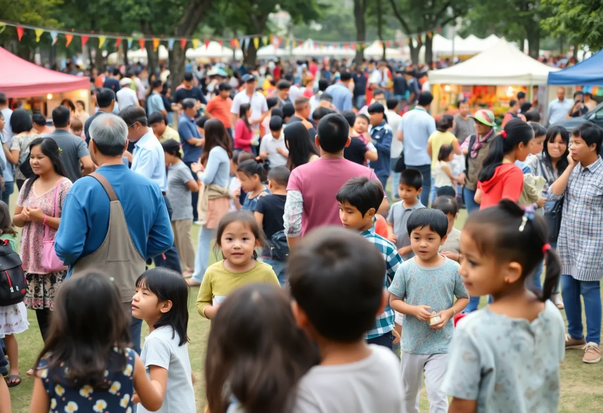 Community members enjoying activities at The Playdate Jax event