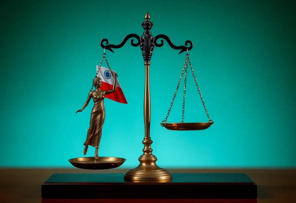 Symbol of political dynamics and justice