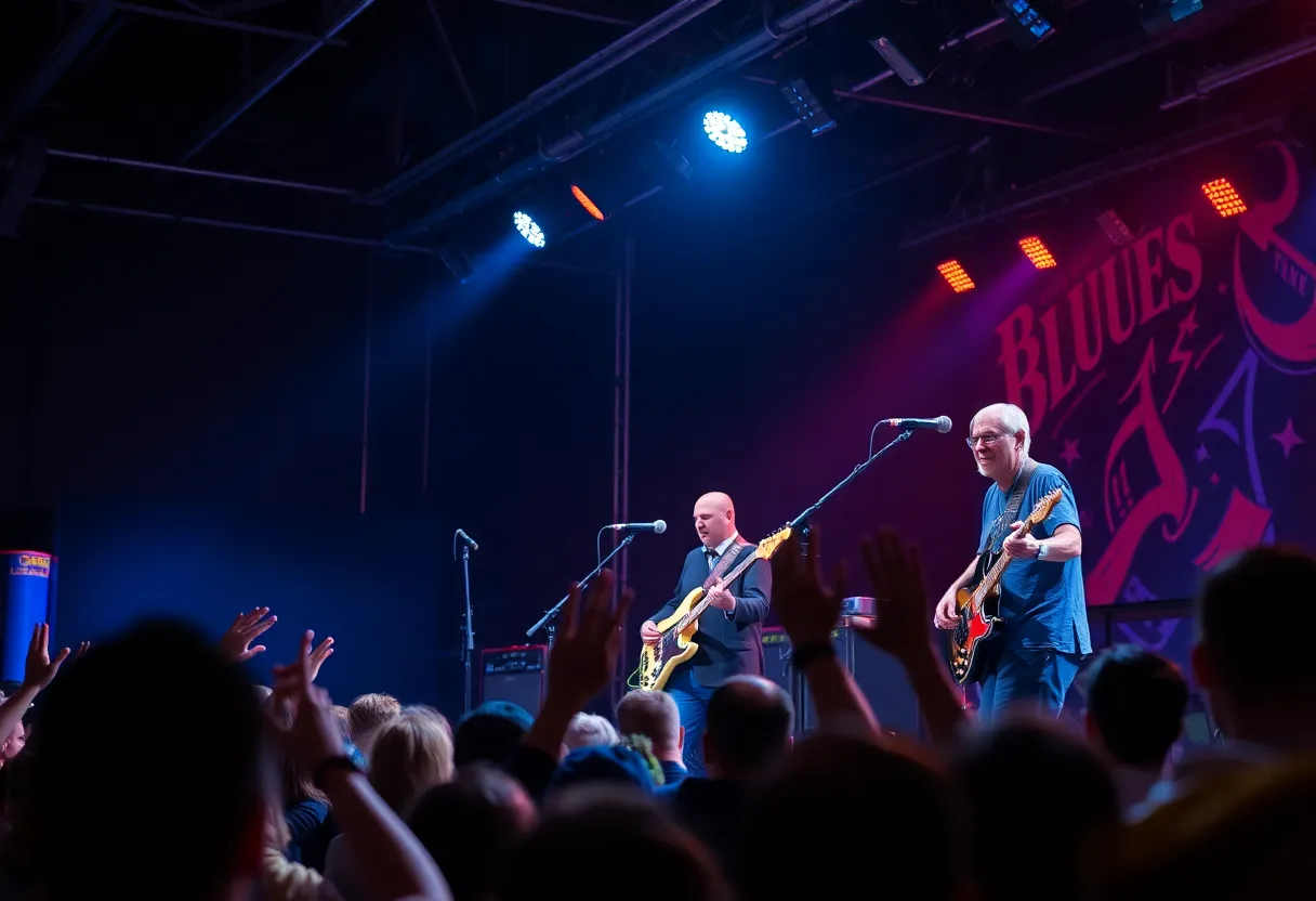 A live performance by Reverend Peyton's Big Damn Band with an engaging crowd.