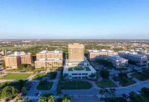 Aerial view of San Marco East Plaza in Jacksonville, Florida