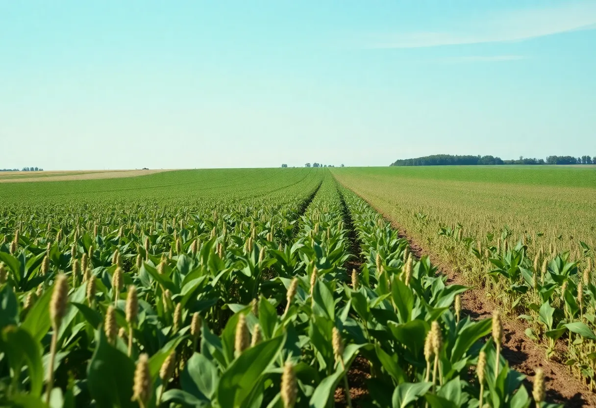 Vast soybean farmland supporting local agriculture