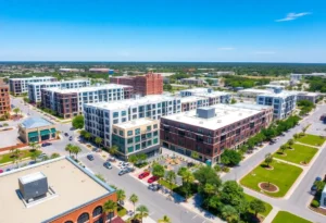 Aerial view of the proposed real estate development in St. Augustine, Florida.