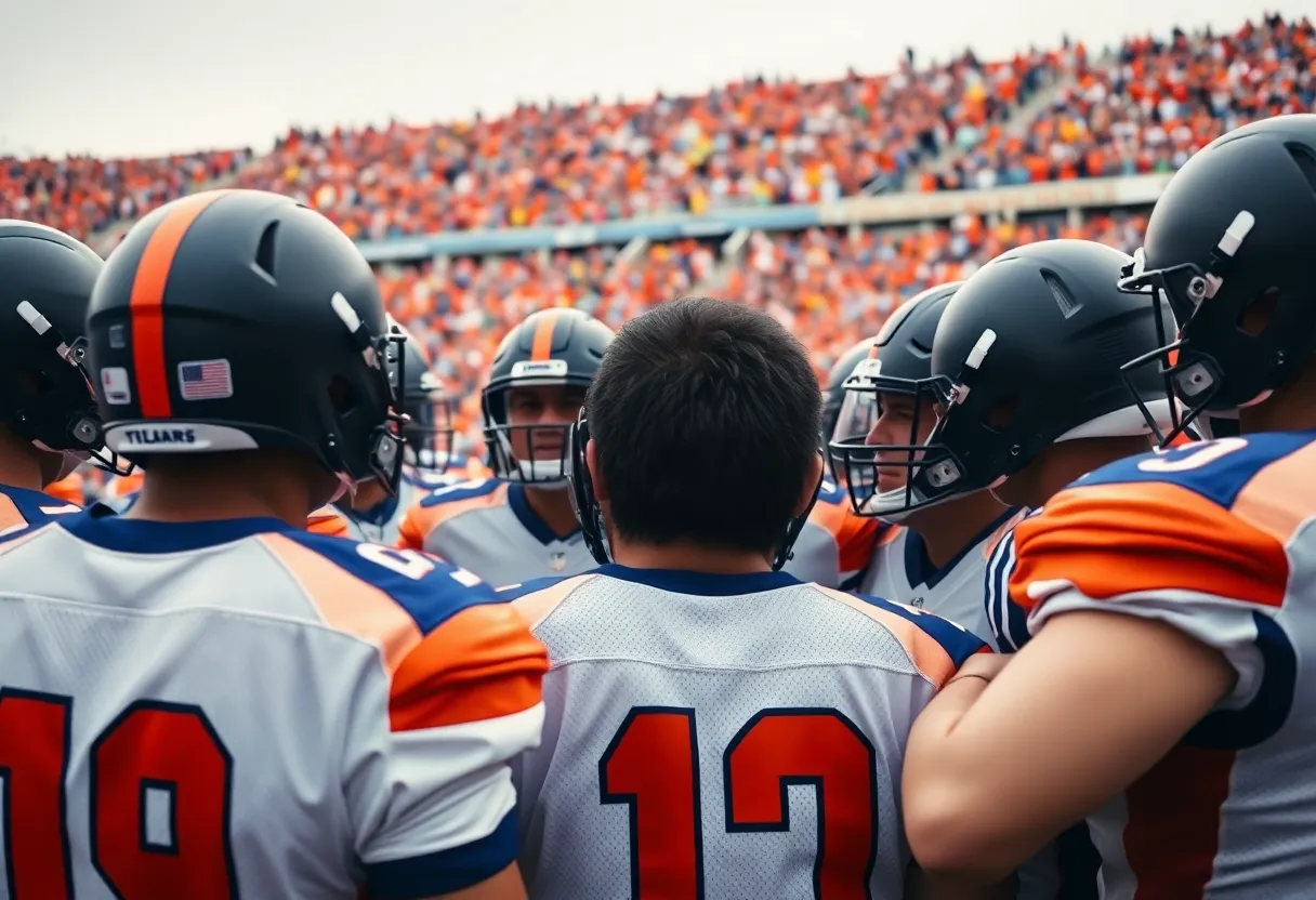 Pittsburgh Steelers team huddle before the game against the Baltimore Ravens.