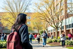 Campus of the University of South Florida with students and faculty engaged in learning activities.