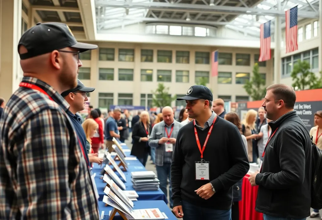 Veterans participating in business networking at the Vetrepreneur Summit