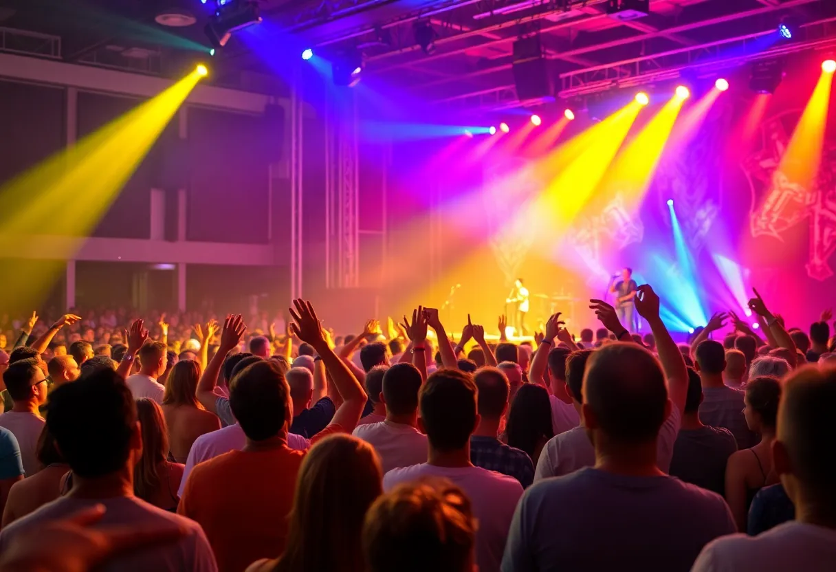 Crowd enjoying the Winter Jam 2026 concert with artists performing on stage.