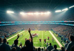 Scene from the 49ers vs Eagles Wild Card playoff game