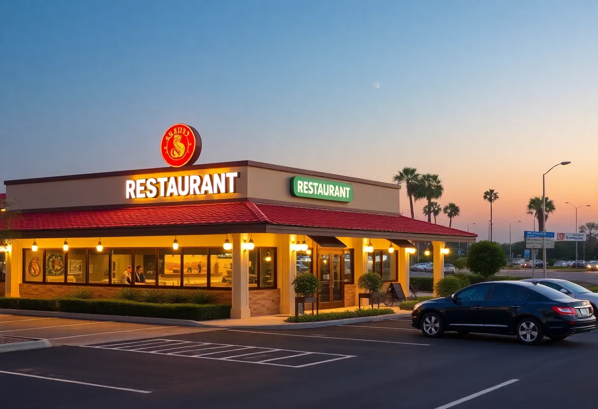 Exterior view of Amici Italian Restaurant on Anastasia Island