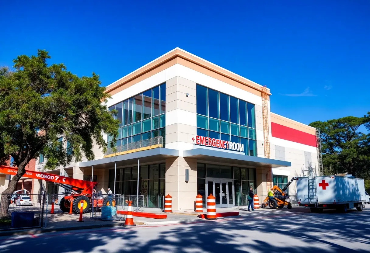 Construction site of the new Baptist Health emergency room in West Jacksonville, FL.