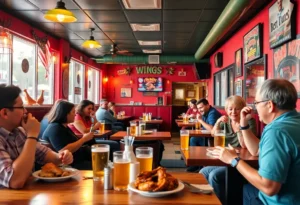 Dining area at Bold City Wings San Marco location