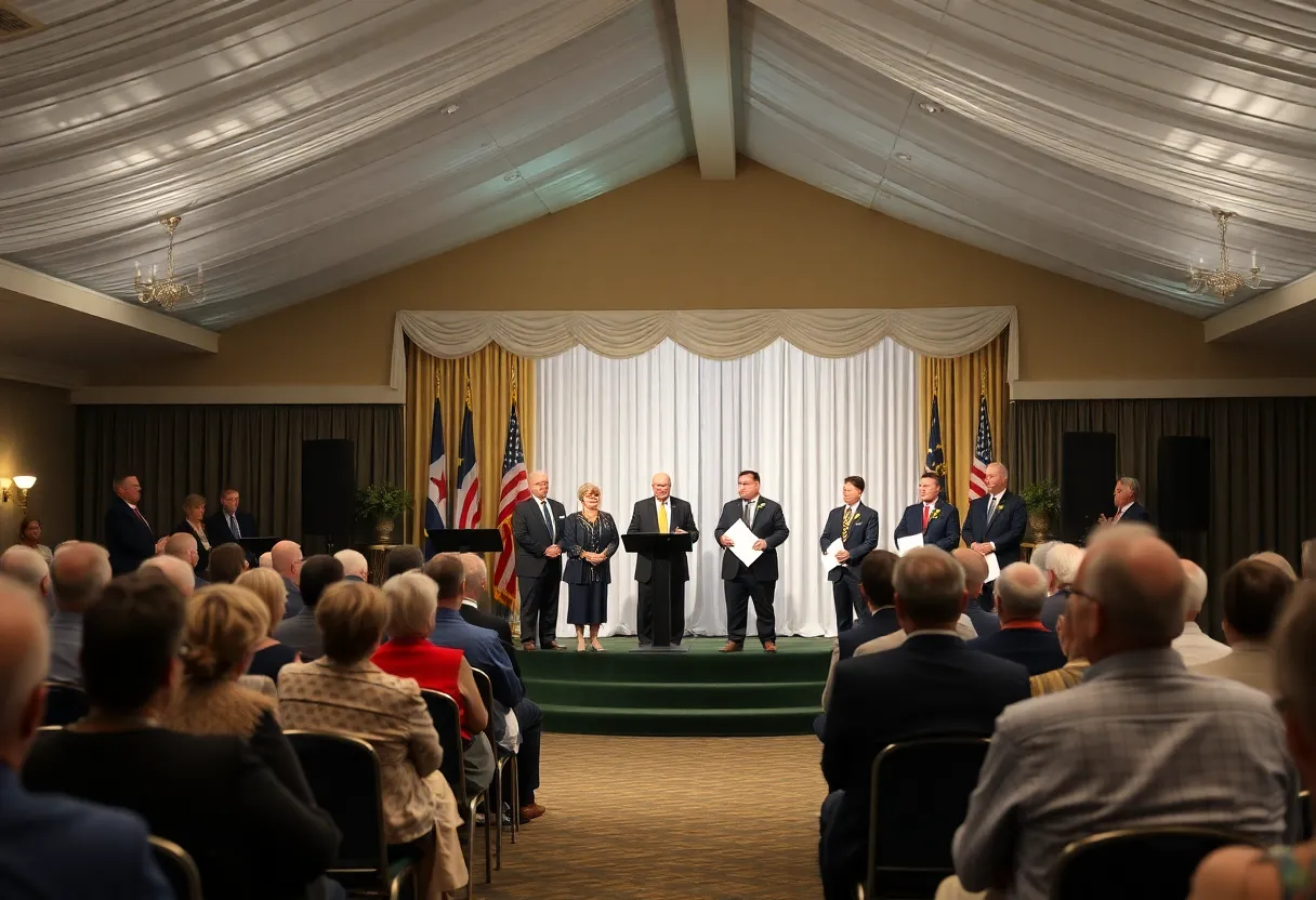 Ceremony for the installation of the new president of the Northeast Florida Builders Association.