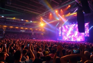 Crowd enjoying a Chris Stapleton concert at VyStar Veterans Memorial Arena